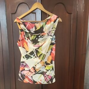 Source Unknown Colorful Abstract Women's Blouse